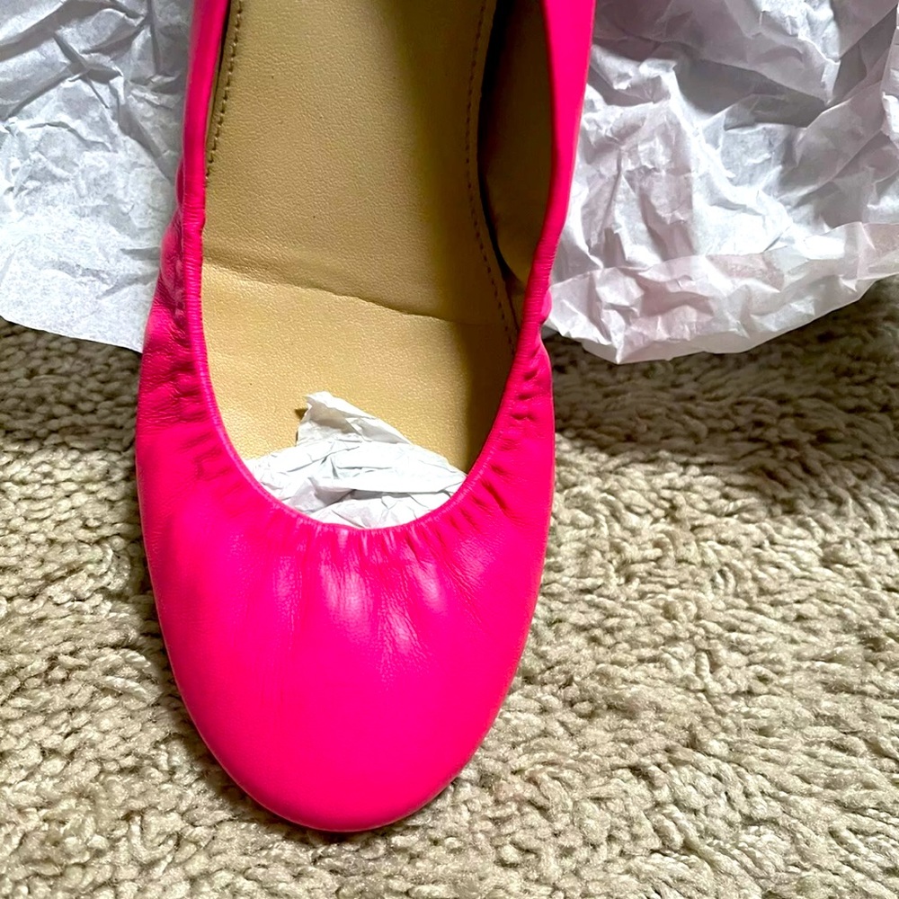 J Crew CECE Flats Neón Pink 7